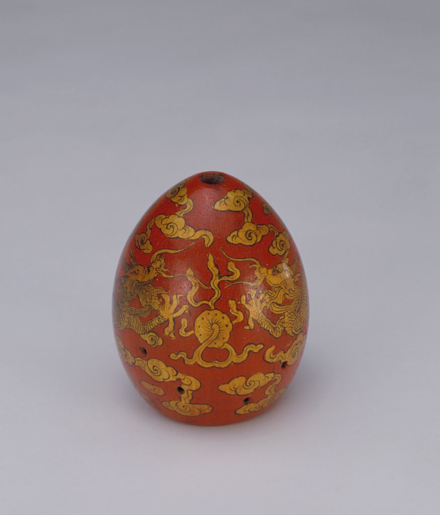 图片[1]-Red paint with gold cloud and dragon patterns neutralizes Shao Le Xun-China Archive